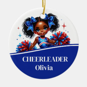 Cheerleader  ceramic ornament