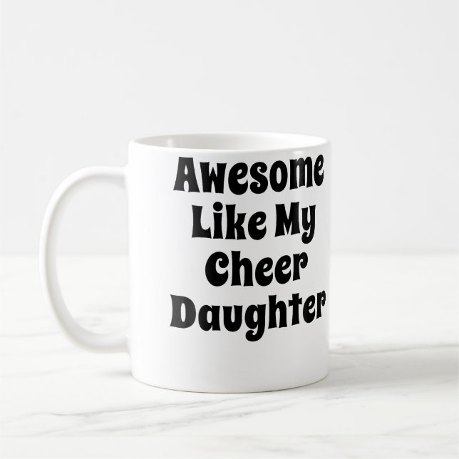 Cheerleader Cheer Dad Mom Cheerleading Coffee Mug (Left)