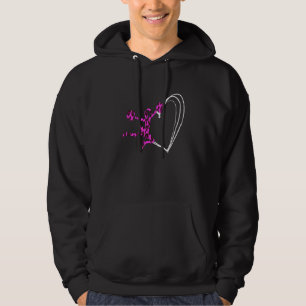 Cheerleader Cheer Girl Heart Love Leopard Cheerlea Hoodie