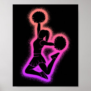 Cheerleader Cheer Girl Women Kids Cheerleading  Poster