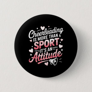 Cheerleader Cheerer Design For Cheering Cheerleadi Button