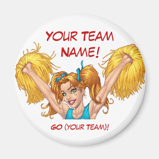 Cheerleader Cheerleading Customizable Stuff Magnet (Front)