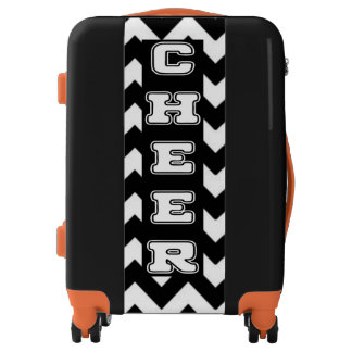 Cheerleader Chevron personalized luggage
