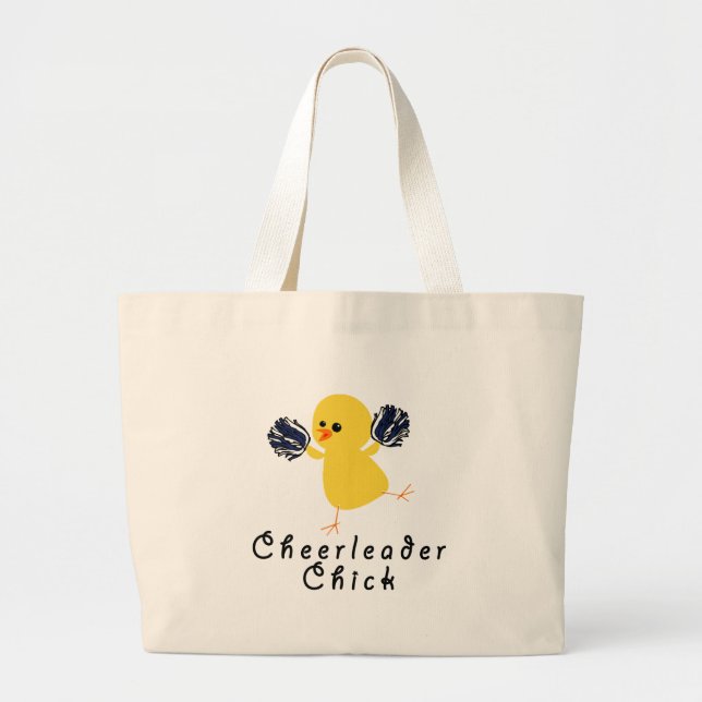 Cheerleader Chick Large Tote Bag (Front)