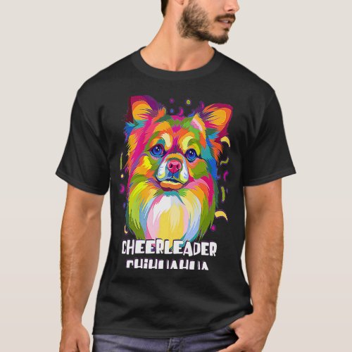 Cheerleader Chihuahua Chiwawa Humor Toy Breed T_Shirt