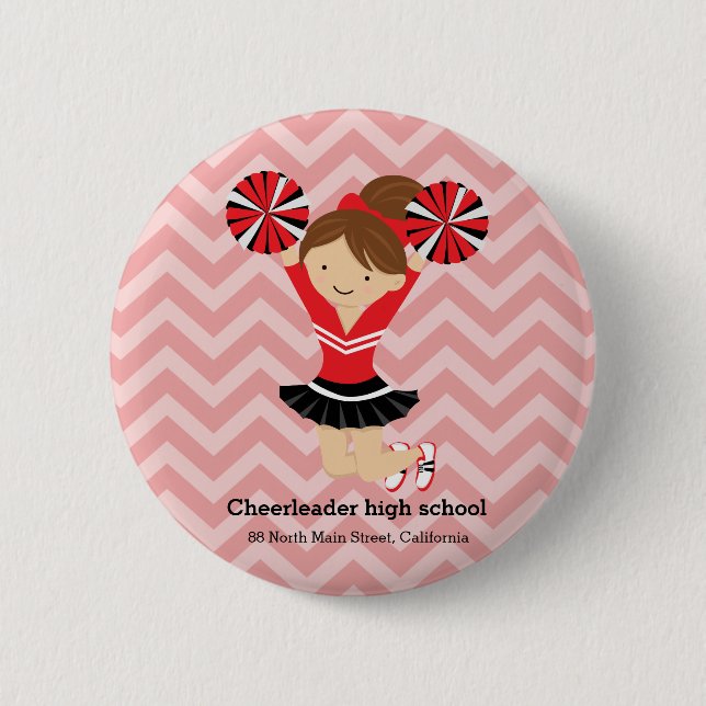 Cheerleader, choose your own background color button (Front)