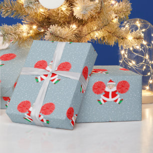 Cheerleader Christmas Holiday Gift Wrapping Paper