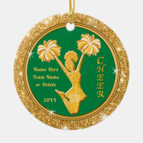 Cheerleader Christmas Ornaments Personalized