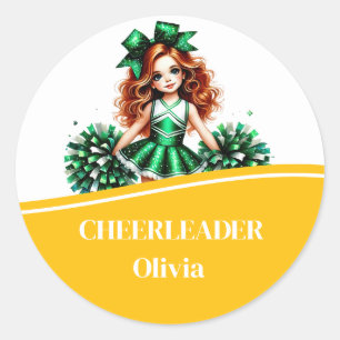 Cheerleader classic round sticker