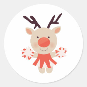 Cheerleader Classic Round Sticker