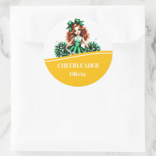 Cheerleader classic round sticker