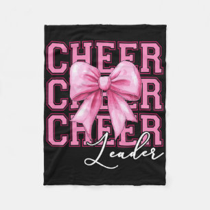 Cheerleader Coquette Bow Retro Cheerleading Women  Fleece Blanket