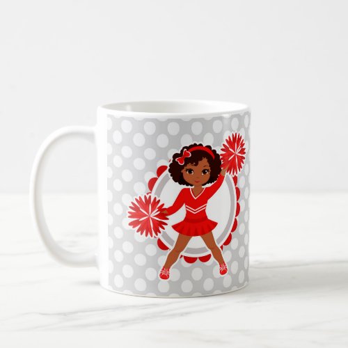 Cheerleader _ Cute Red African American Cheer Coffee Mug