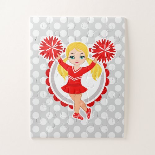 Cheerleader _ Cute Red Blond Cheer Jigsaw Puzzle