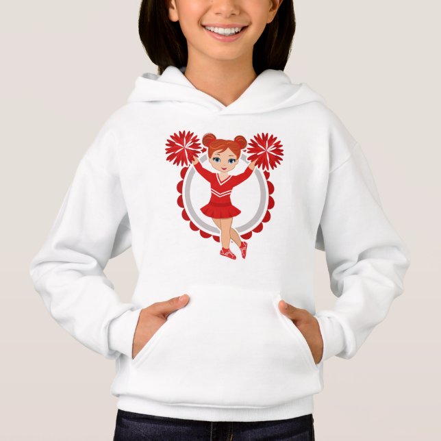 Cheerleader - Cute Red Redhead Cheer Hoodie (Front)