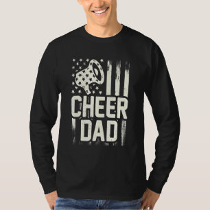 Cheerleader Dad  Cheer Dad American US Flag School T-Shirt