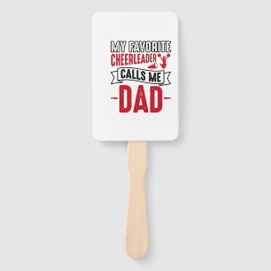 Cheerleader Dad Vintage Engraving Shirt Design_1 Hand Fan