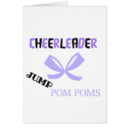 Cheerleader Dance Cards (Front)