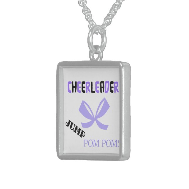 Cheerleader Dance Sterling Silver Necklace (Front Right)