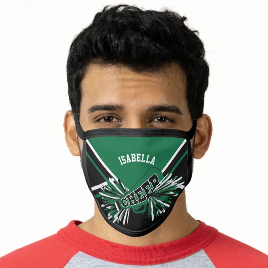 📣 Cheerleader - Dark Green Face Mask (Worn Him)