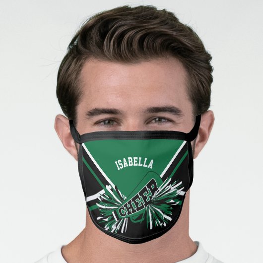 📣 Cheerleader - Dark Green Face Mask (Worn Him)