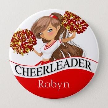 Cheerleader Diy Choose Your School Colors | Red Button by Special_Occasions at Zazzle