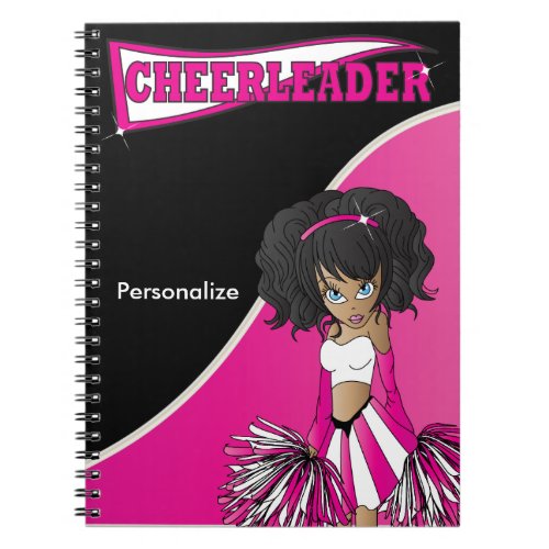 Cheerleader  DIY Name  Hot Pink Notebook