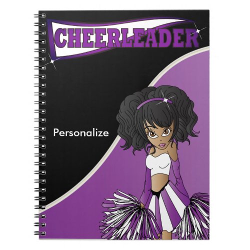 Cheerleader  DIY Name  Purple Notebook