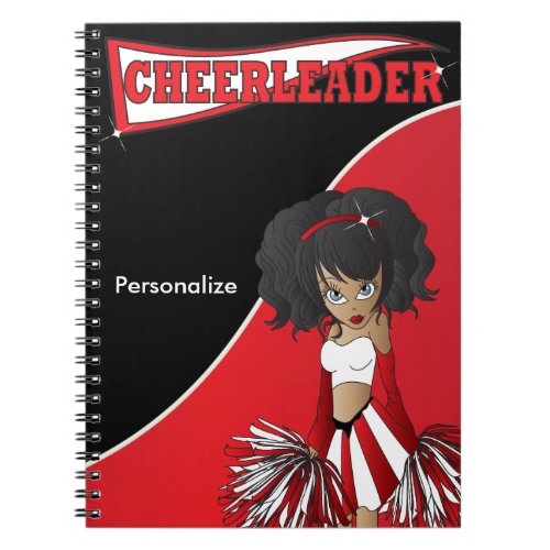 Cheerleader  DIY Text  Red Notebook