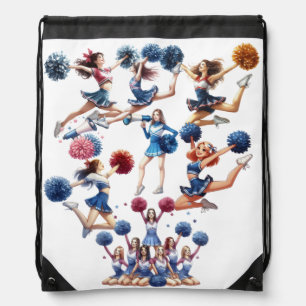 Cheerleader drawstring bag
