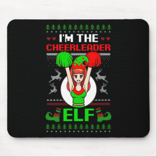 Cheerleader Elf Design Christmas Cheerleading  Mouse Pad