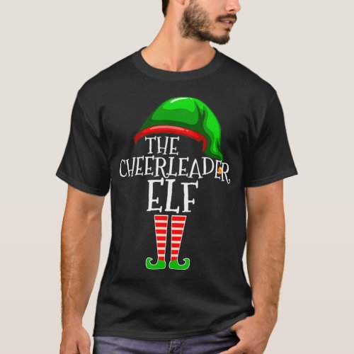 Cheerleader Elf Group Matching Family Christmas T_Shirt