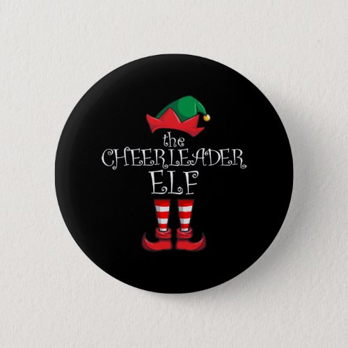 Cheerleader Elf Matching Family Christmas Pajama Button