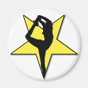 Cheerleader flyer star magnet