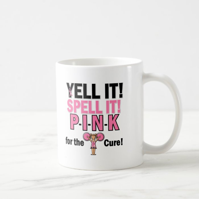 Cheerleader For Breast Cancer Awareness Coffee Mug