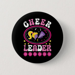 Cheerleader Funny Cheer Practice Cheering Team Che Button