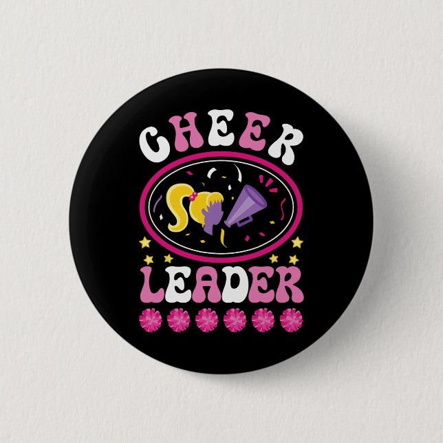 Cheerleader Funny Cheer Practice Cheering Team Che Button (Front)