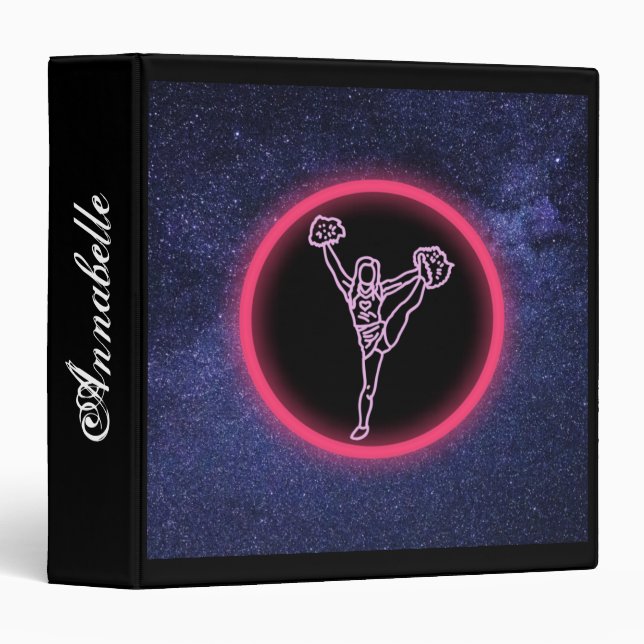 Cheerleader Galaxy 3 Ring Binder (Front/Spine)