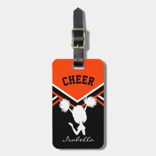 Cheerleader Girl in Orange Luggage Tag