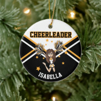 Cheerleader 📣 💖 Girl - White, Black and Gold