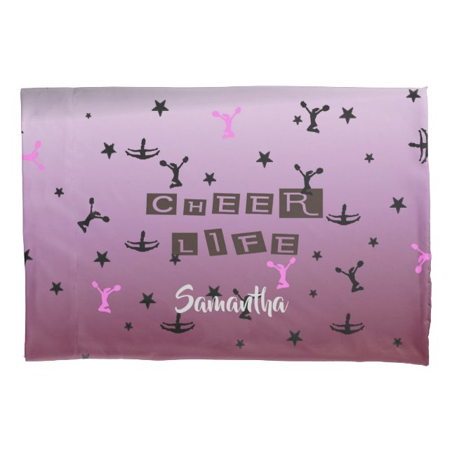 Cheerleader girls personalized pillowcase (Front)