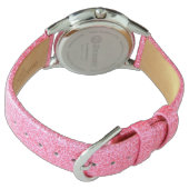 Cheerleader  glitter wrist watch in pink (Back)