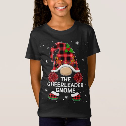 Cheerleader Gnome Christmas cheerleader pajama chr T_Shirt