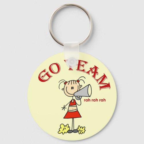 Cheerleader Go Team Tshirts and Gifts Keychain