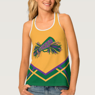 Cheerleader - Gold, Purple & Green Tank Top
