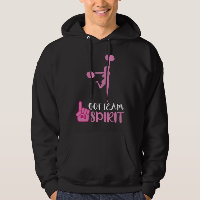 Cheerleader Got Team Spirit Cheer Squad Team Girl  Hoodie (Front)