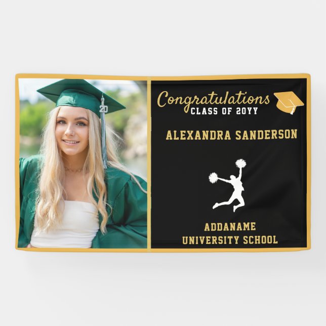 Cheerleader graduation banner (Horizontal)