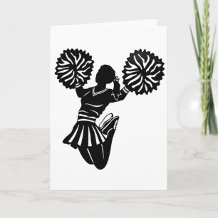 Cheerleader greeting card