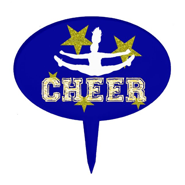 Cheerleader gymnast cake topper (Front)