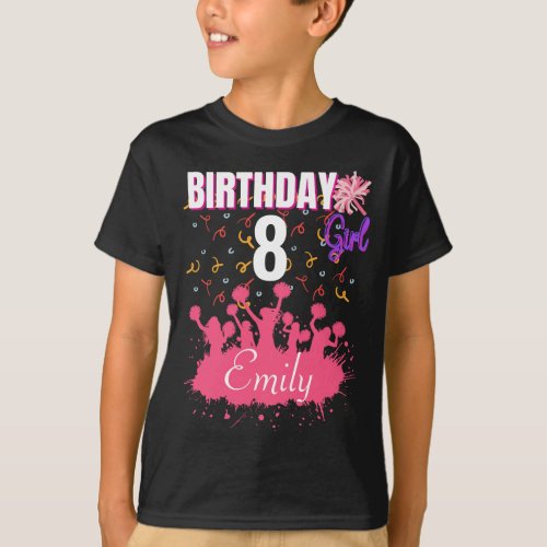 Cheerleader Gymnastic Birthday Girl Group Matching T_Shirt